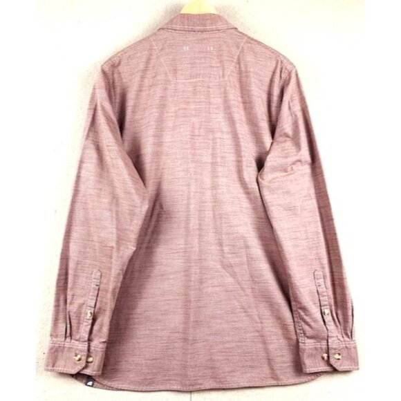 The North Face Men's XL Long-Sleeve Button-Up Shirt Red Heather Chest Pockets - Picture 2 of 10
